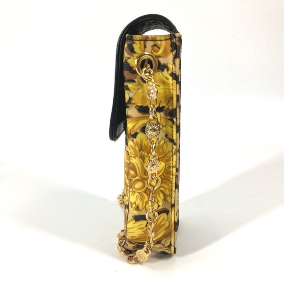 Versace Pochette bag vintage Chain mobile case Shoulder Bag yellow Black - Picture 3 of 10